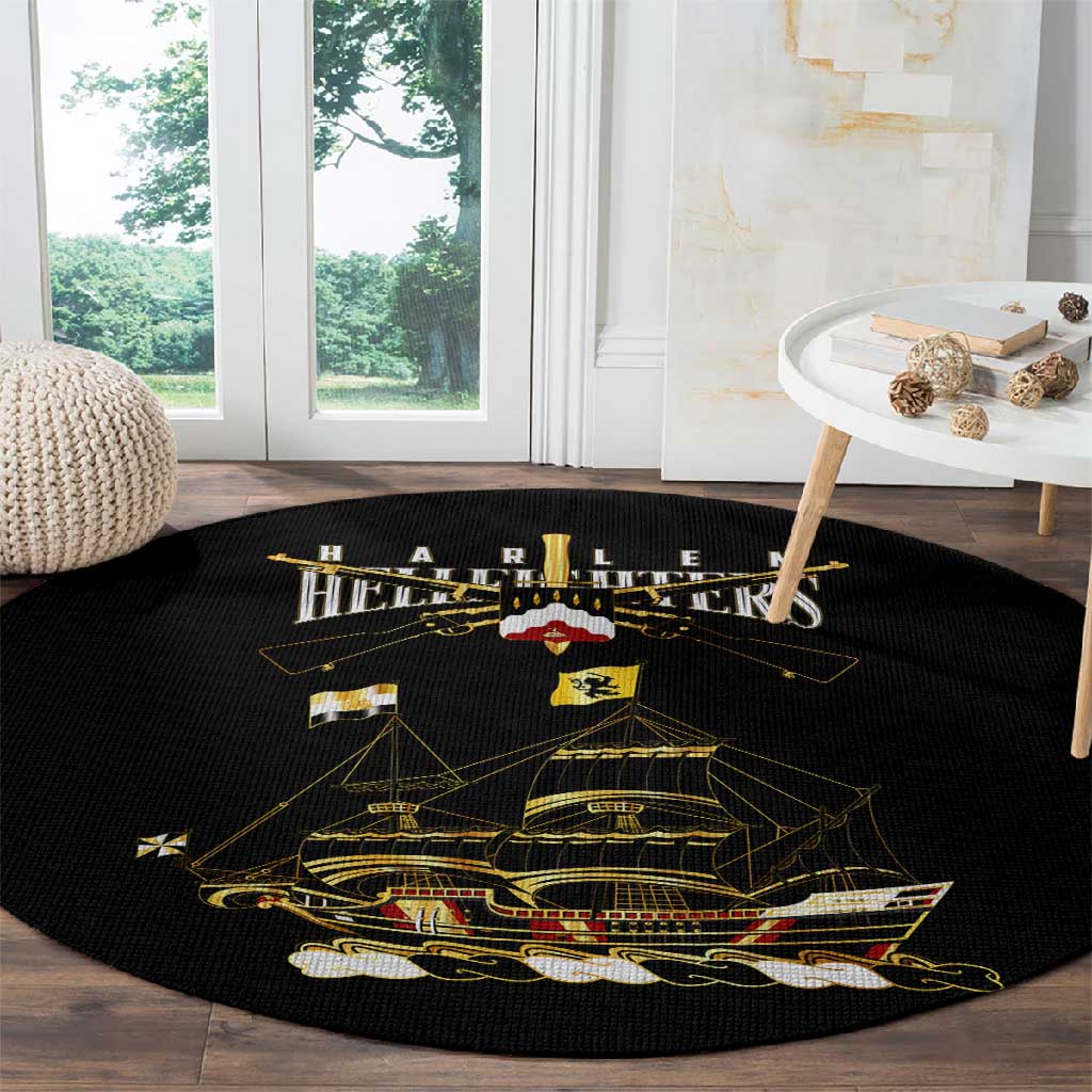 Harlem Hellfighters Round Carpet 369th Regiment Legacy at Sea - African Pride