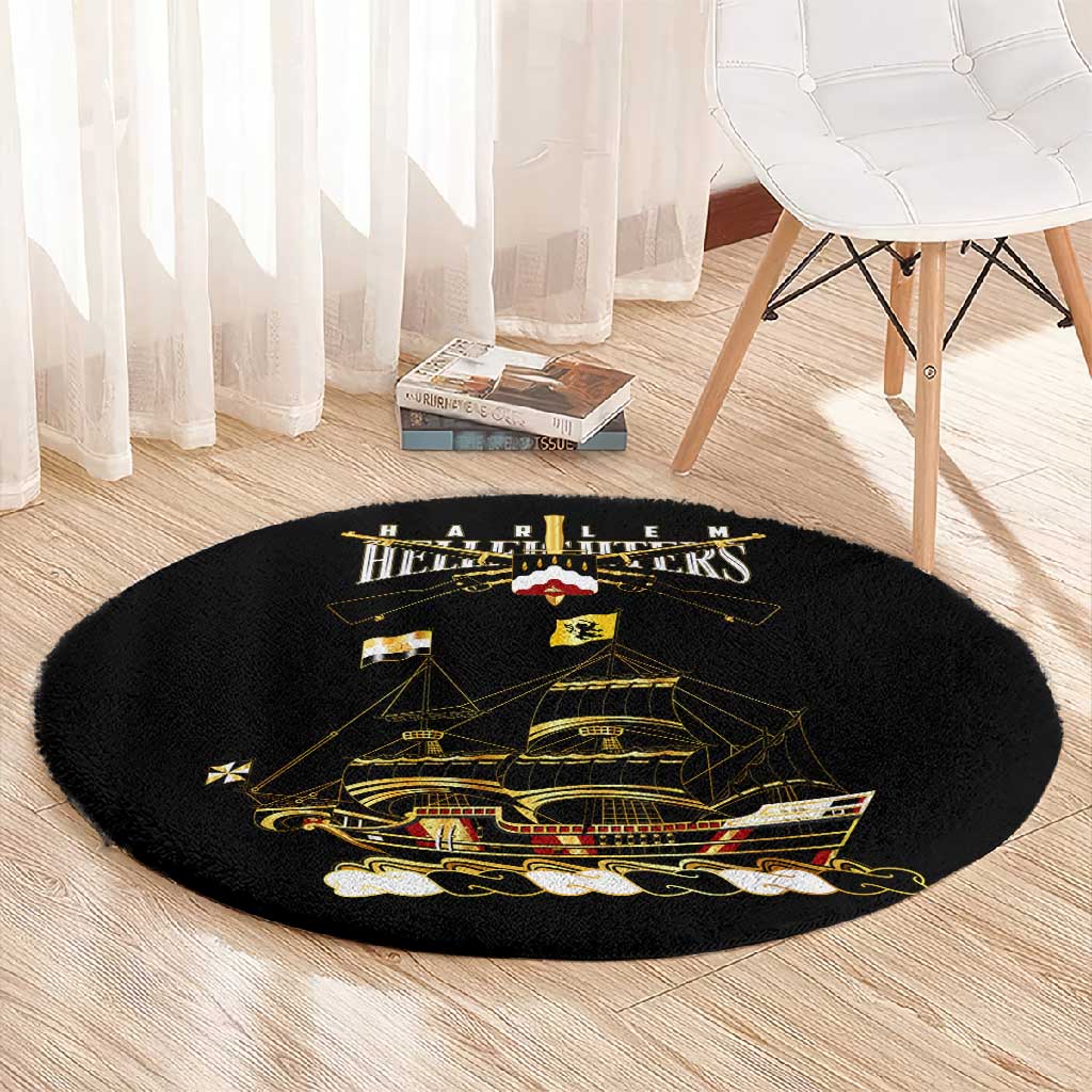 Harlem Hellfighters Round Carpet 369th Regiment Legacy at Sea - African Pride