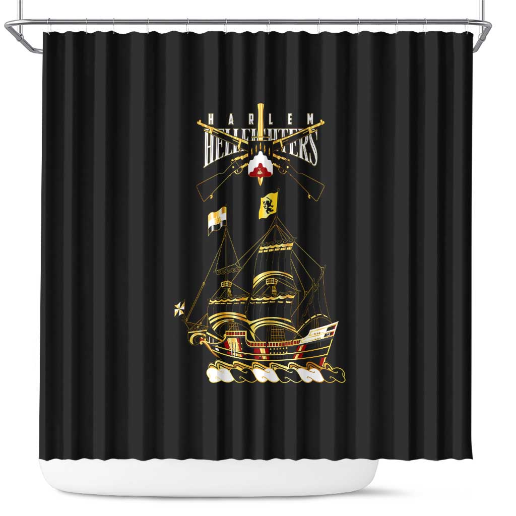 Harlem Hellfighters Shower Curtain 369th Regiment Legacy at Sea - African Pride