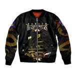 Harlem Hellfighters Sleeve Zip Bomber Jacket 369th Regiment Legacy at Sea - African Pride