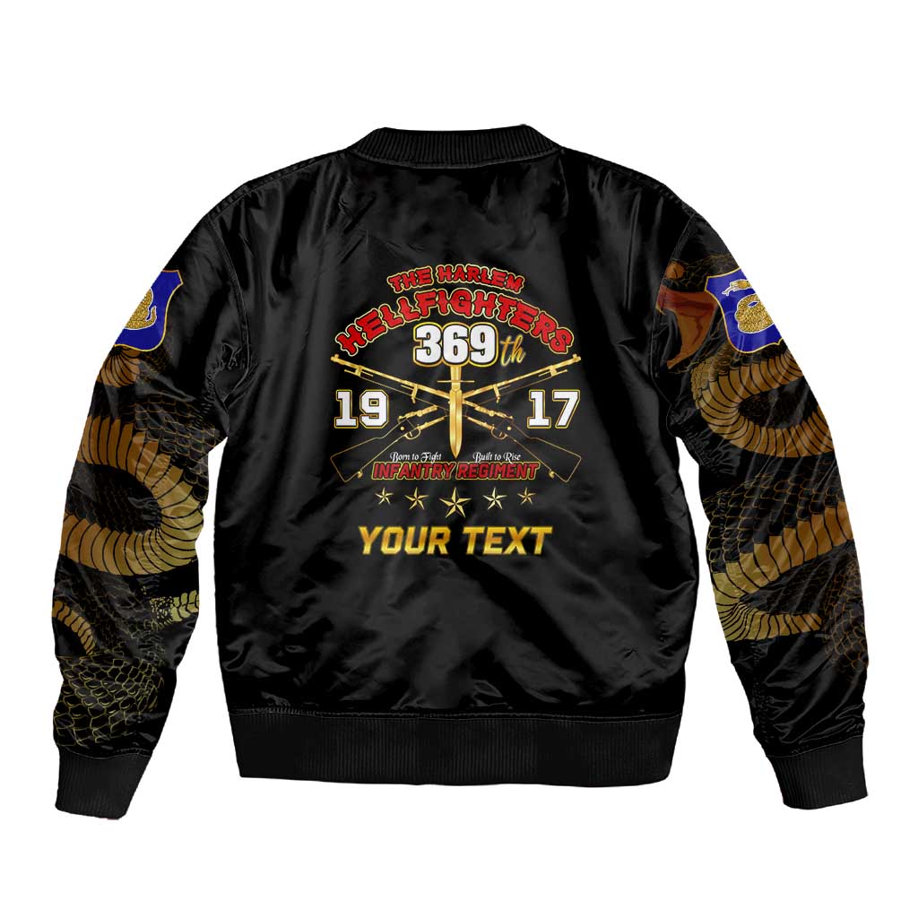 Harlem Hellfighters Sleeve Zip Bomber Jacket 369th Regiment Legacy at Sea - African Pride