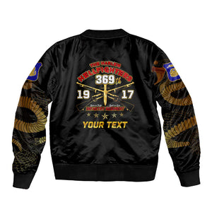 Harlem Hellfighters Sleeve Zip Bomber Jacket 369th Regiment Legacy at Sea - African Pride