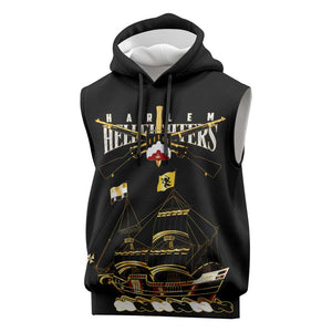 Harlem Hellfighters Sleeveless Hoodie 369th Regiment Legacy at Sea - African Pride