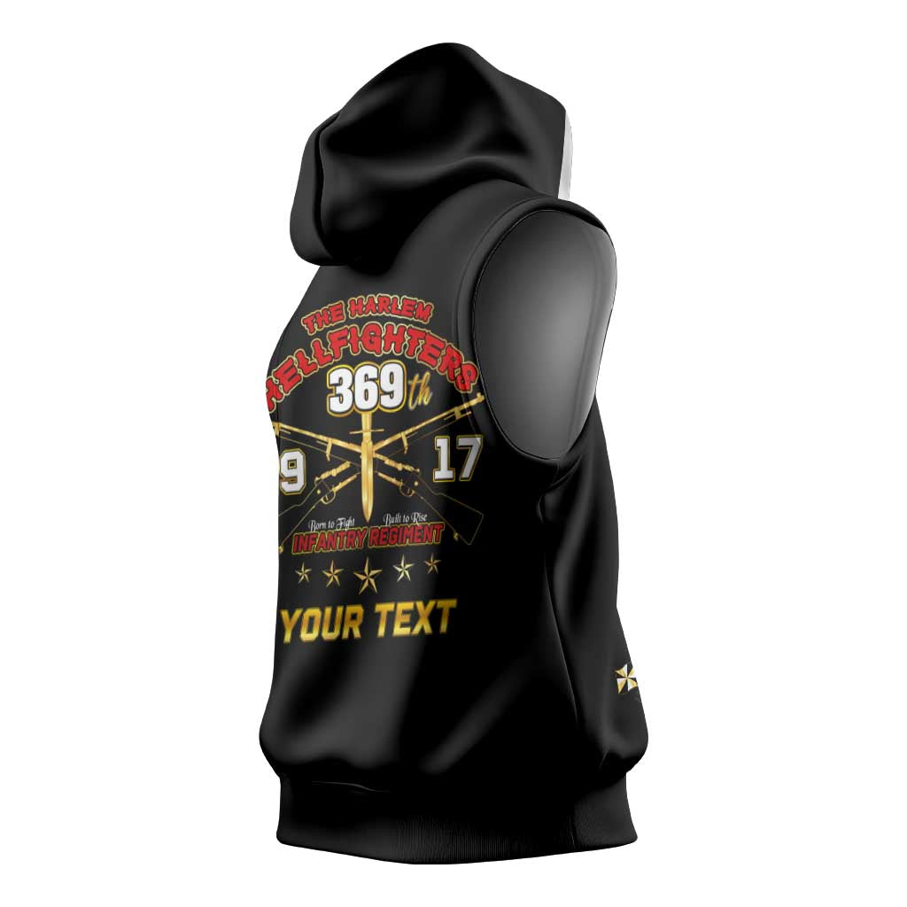 Harlem Hellfighters Sleeveless Hoodie 369th Regiment Legacy at Sea - African Pride