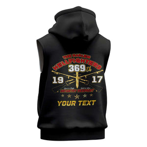 Harlem Hellfighters Sleeveless Zip Hoodie 369th Regiment Legacy at Sea - African Pride