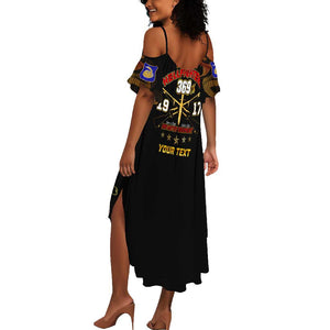 Harlem Hellfighters Summer Maxi Dress 369th Regiment Legacy at Sea - African Pride