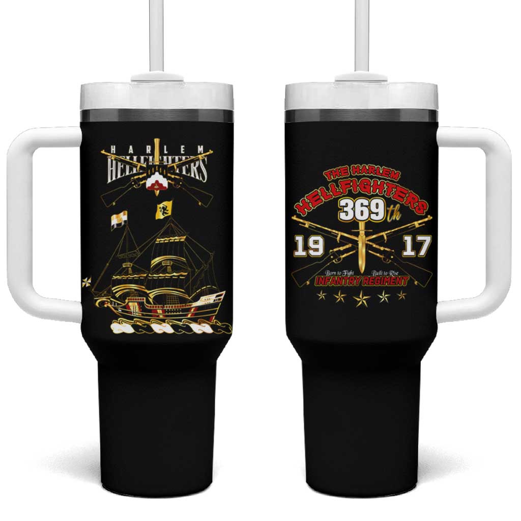 Harlem Hellfighters Tumbler With Handle 369th Regiment Legacy at Sea - African Pride
