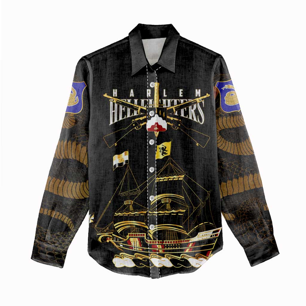 Harlem Hellfighters Women Casual Shirt 369th Regiment Legacy at Sea - African Pride