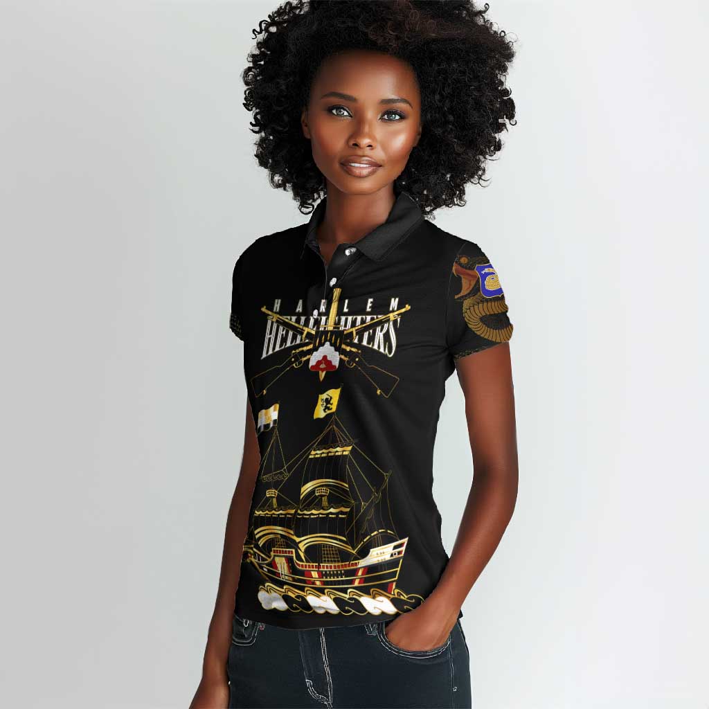 Harlem Hellfighters Women Polo Shirt 369th Regiment Legacy at Sea - African Pride