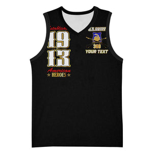 Harlem Hellfighters 1913 Basketball Jersey Fight with Honor, Stand for Dignity - 369th Infantry Regiment - African Pride