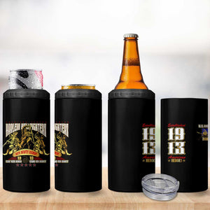Harlem Hellfighters 1913 4 in 1 Can Cooler Tumbler Fight with Honor, Stand for Dignity - 369th Infantry Regiment - African Pride