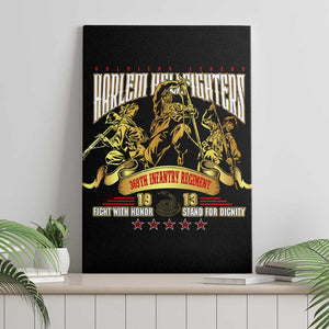 Harlem Hellfighters 1913 Canvas Wall Art Fight with Honor, Stand for Dignity - 369th Infantry Regiment - African Pride