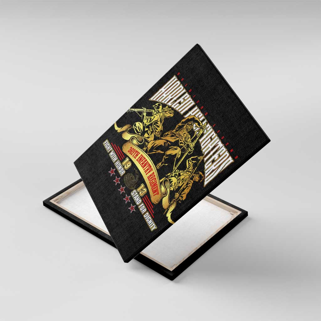 Harlem Hellfighters 1913 Canvas Wall Art Fight with Honor, Stand for Dignity - 369th Infantry Regiment - African Pride