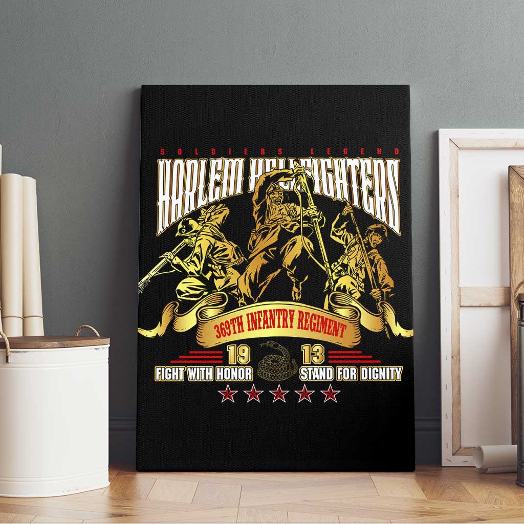Harlem Hellfighters 1913 Canvas Wall Art Fight with Honor, Stand for Dignity - 369th Infantry Regiment - African Pride