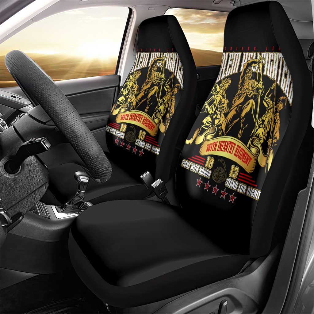 Harlem Hellfighters 1913 Car Seat Cover Fight with Honor, Stand for Dignity - 369th Infantry Regiment - African Pride