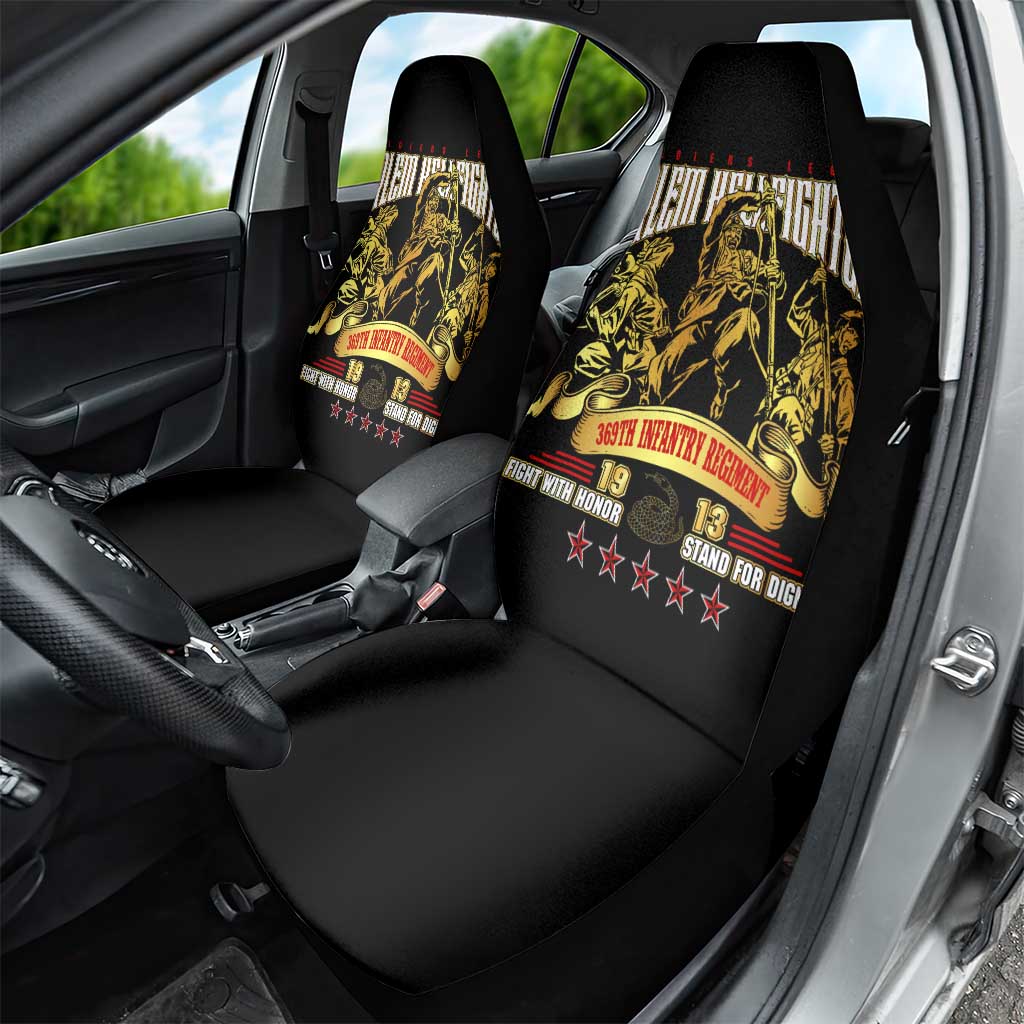 Harlem Hellfighters 1913 Car Seat Cover Fight with Honor, Stand for Dignity - 369th Infantry Regiment - African Pride