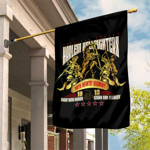 Harlem Hellfighters 1913 Garden Flag Fight with Honor, Stand for Dignity - 369th Infantry Regiment - African Pride
