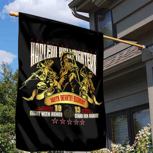 Harlem Hellfighters 1913 Garden Flag Fight with Honor, Stand for Dignity - 369th Infantry Regiment - African Pride