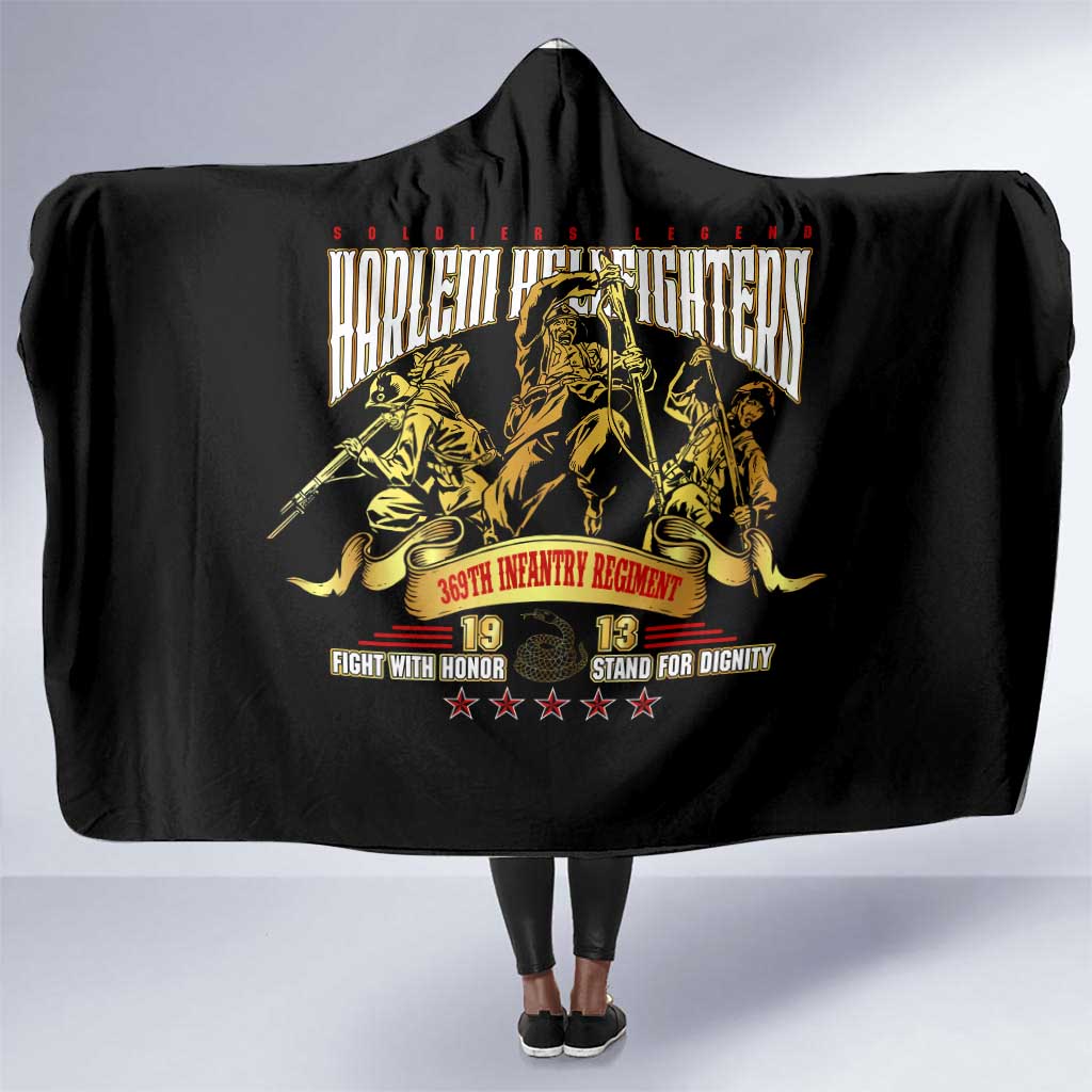 Harlem Hellfighters 1913 Hooded Blanket Fight with Honor, Stand for Dignity - 369th Infantry Regiment - African Pride