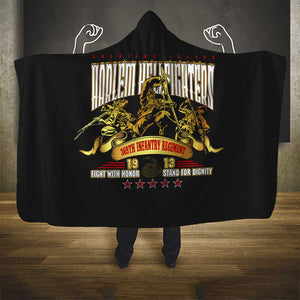 Harlem Hellfighters 1913 Hooded Blanket Fight with Honor, Stand for Dignity - 369th Infantry Regiment - African Pride