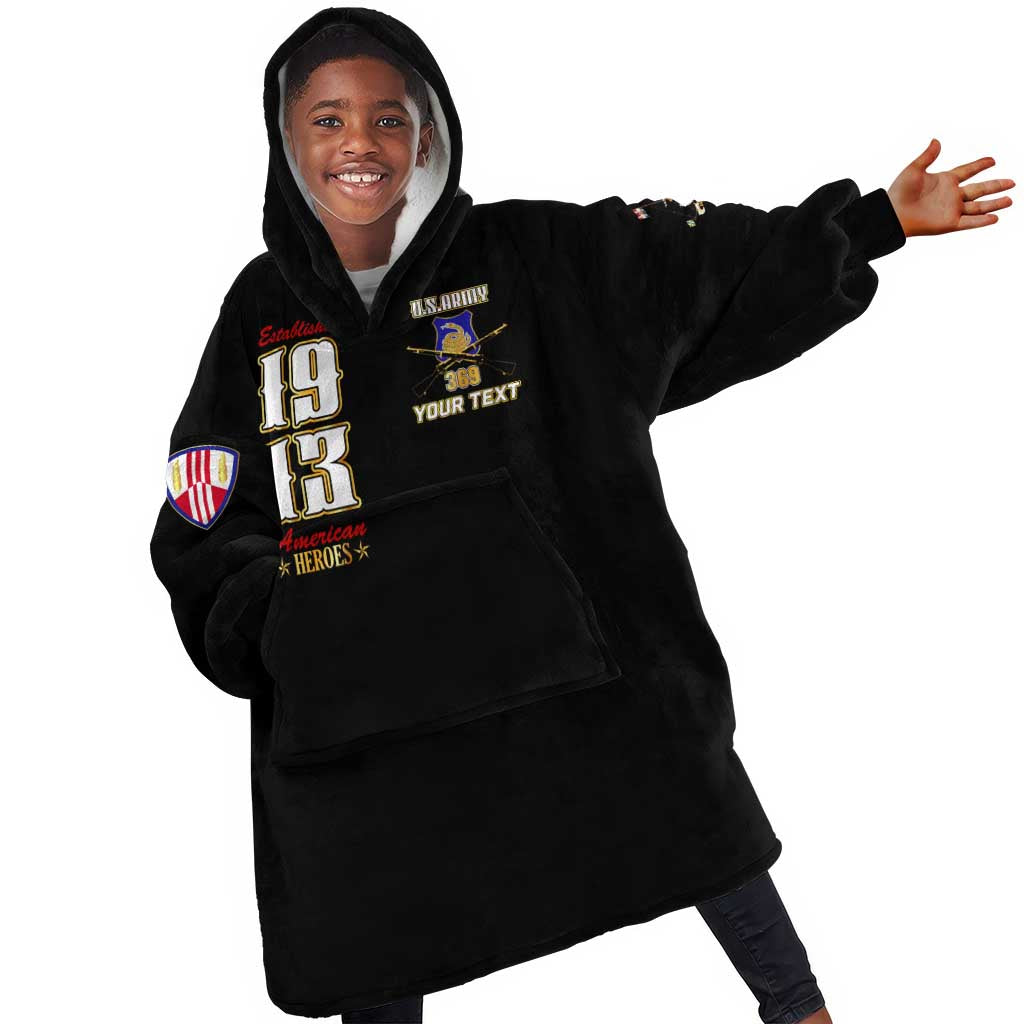 Harlem Hellfighters 1913 Kid Wearable Blanket Hoodie Fight with Honor, Stand for Dignity - 369th Infantry Regiment - African Pride