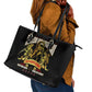 Harlem Hellfighters 1913 Leather Tote Bag Fight with Honor, Stand for Dignity - 369th Infantry Regiment - African Pride