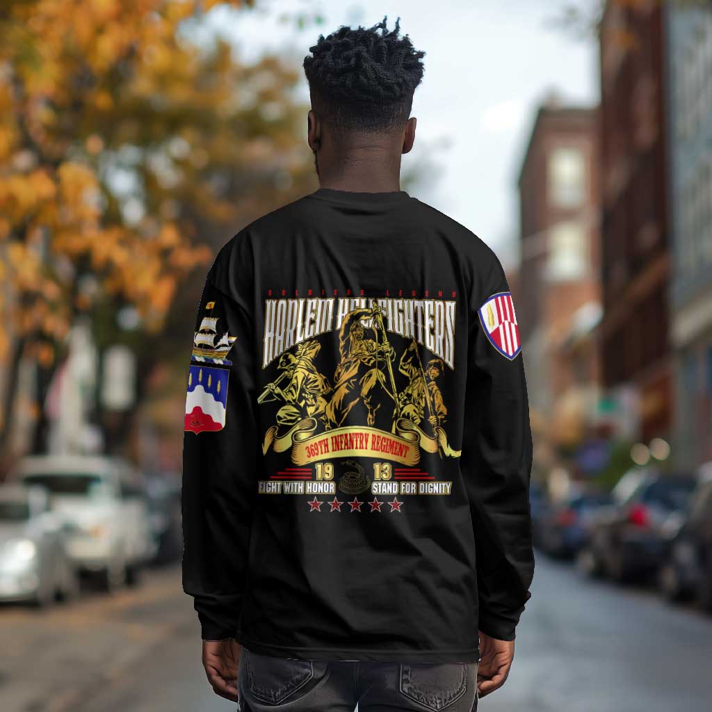 Harlem Hellfighters 1913 Long Sleeve Shirt Fight with Honor, Stand for Dignity - 369th Infantry Regiment - African Pride