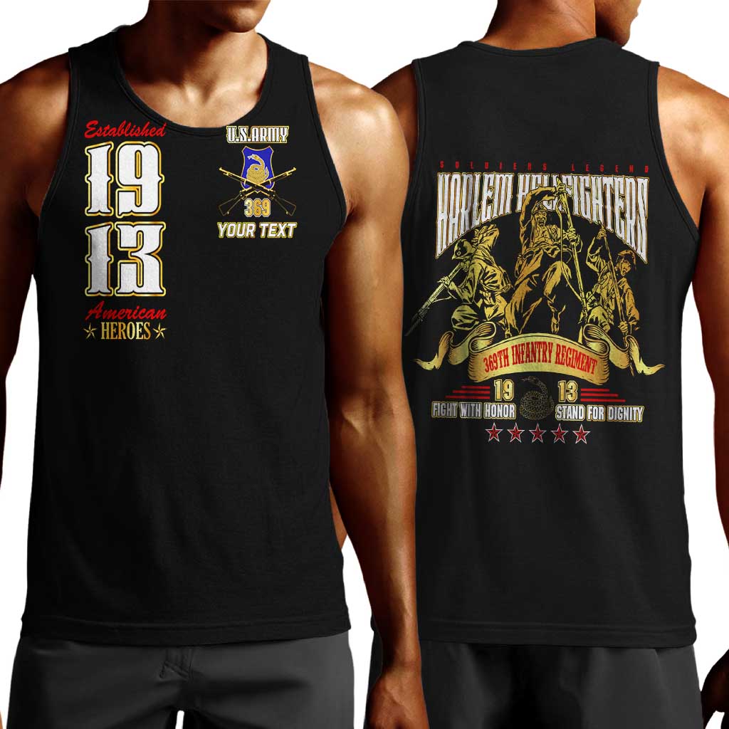 Harlem Hellfighters 1913 Men Tank Top Fight with Honor, Stand for Dignity - 369th Infantry Regiment - African Pride