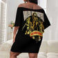 Harlem Hellfighters 1913 Off Shoulder Short Dress Fight with Honor, Stand for Dignity - 369th Infantry Regiment - African Pride