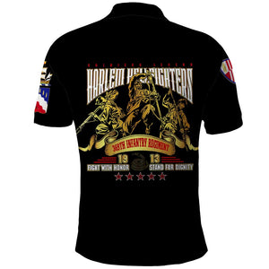 Harlem Hellfighters 1913 Polo Shirt Fight with Honor, Stand for Dignity - 369th Infantry Regiment - African Pride