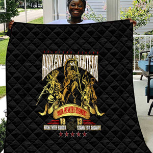 Harlem Hellfighters 1913 Quilt Fight with Honor, Stand for Dignity - 369th Infantry Regiment - African Pride