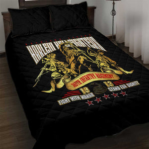 Harlem Hellfighters 1913 Quilt Bed Set Fight with Honor, Stand for Dignity - 369th Infantry Regiment - African Pride