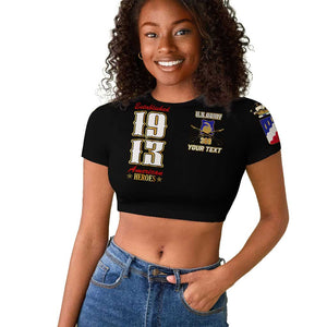 Harlem Hellfighters 1913 Raglan Cropped T shirt Fight with Honor, Stand for Dignity - 369th Infantry Regiment - African Pride