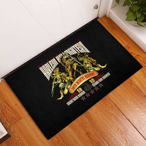 Harlem Hellfighters 1913 Rubber Doormat Fight with Honor, Stand for Dignity - 369th Infantry Regiment - African Pride