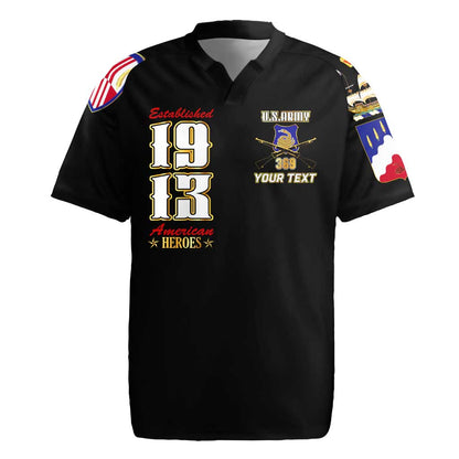 Harlem Hellfighters 1913 Rugby Jersey Fight with Honor, Stand for Dignity - 369th Infantry Regiment - African Pride