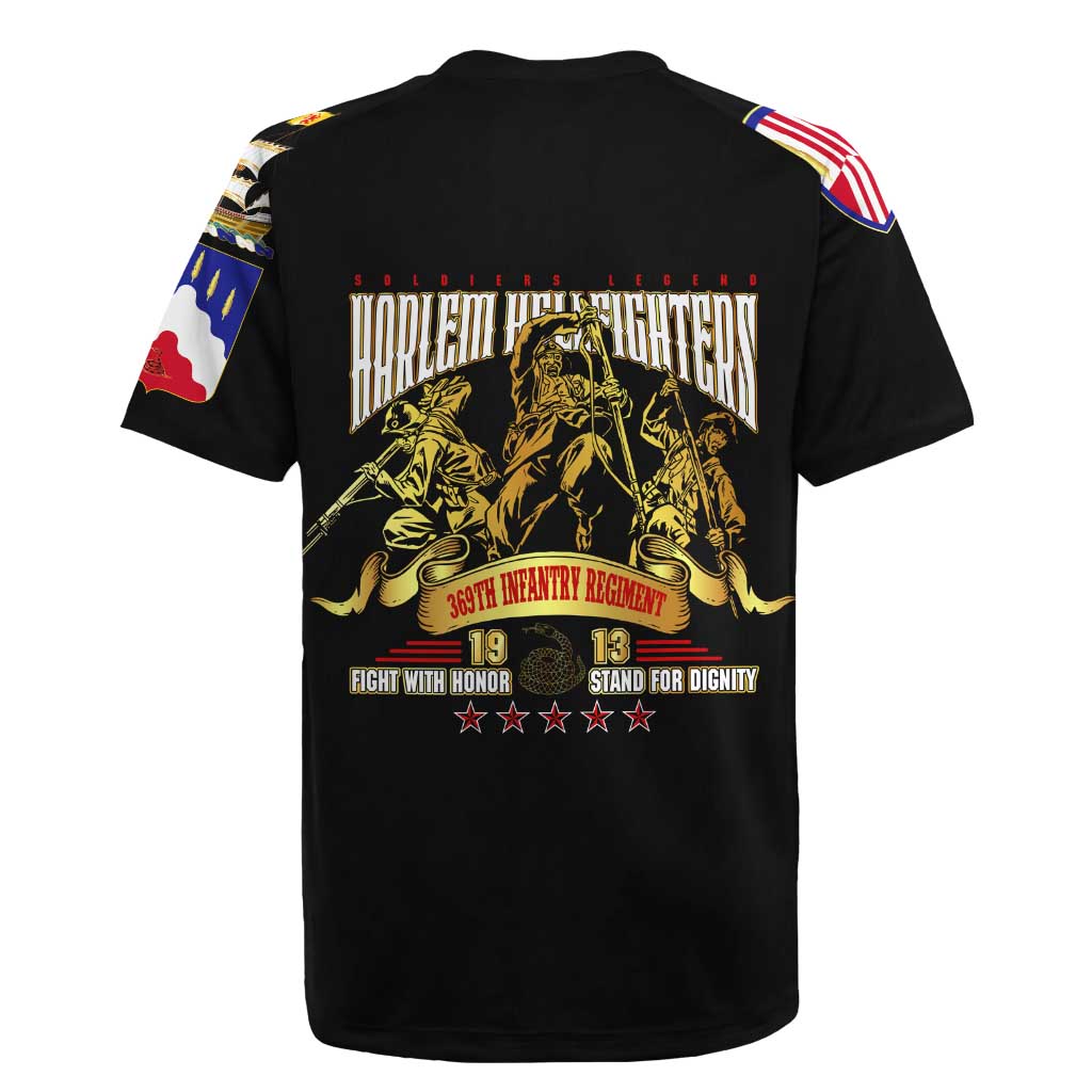 Harlem Hellfighters 1913 Rugby Jersey Fight with Honor, Stand for Dignity - 369th Infantry Regiment - African Pride