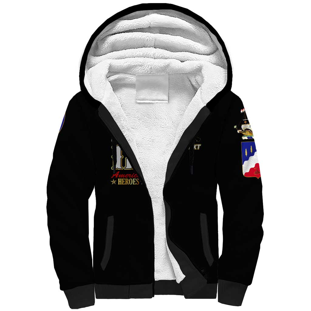 Harlem Hellfighters 1913 Sherpa Hoodie Fight with Honor, Stand for Dignity - 369th Infantry Regiment - African Pride