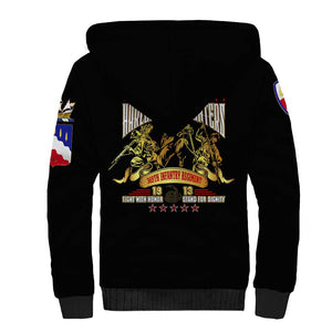 Harlem Hellfighters 1913 Sherpa Hoodie Fight with Honor, Stand for Dignity - 369th Infantry Regiment - African Pride