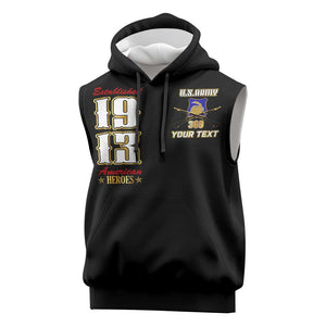 Harlem Hellfighters 1913 Sleeveless Hoodie Fight with Honor, Stand for Dignity - 369th Infantry Regiment - African Pride