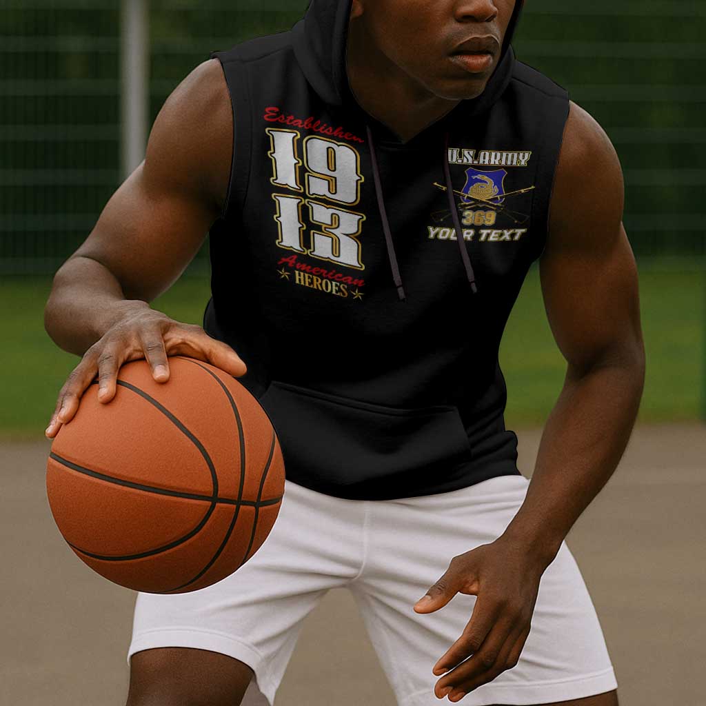 Harlem Hellfighters 1913 Sleeveless Hoodie Fight with Honor, Stand for Dignity - 369th Infantry Regiment - African Pride