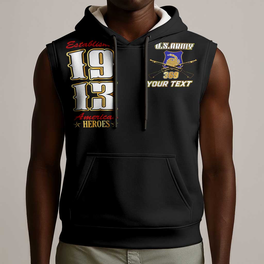Harlem Hellfighters 1913 Sleeveless Hoodie Fight with Honor, Stand for Dignity - 369th Infantry Regiment - African Pride