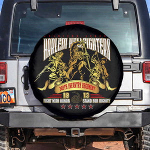 Harlem Hellfighters 1913 Spare Tire Cover Fight with Honor, Stand for Dignity - 369th Infantry Regiment - African Pride