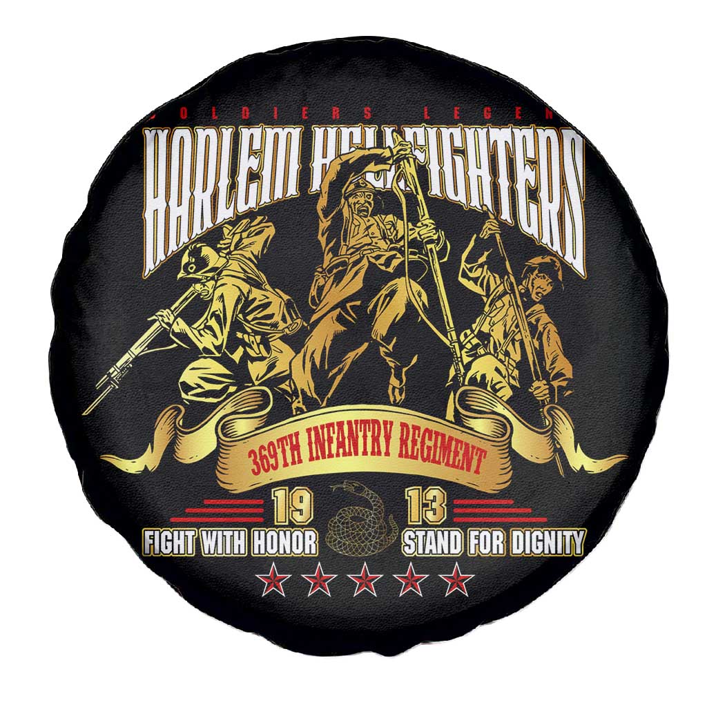Harlem Hellfighters 1913 Spare Tire Cover Fight with Honor, Stand for Dignity - 369th Infantry Regiment - African Pride