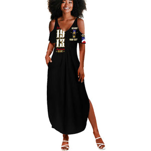 Harlem Hellfighters 1913 Summer Maxi Dress Fight with Honor, Stand for Dignity - 369th Infantry Regiment - African Pride