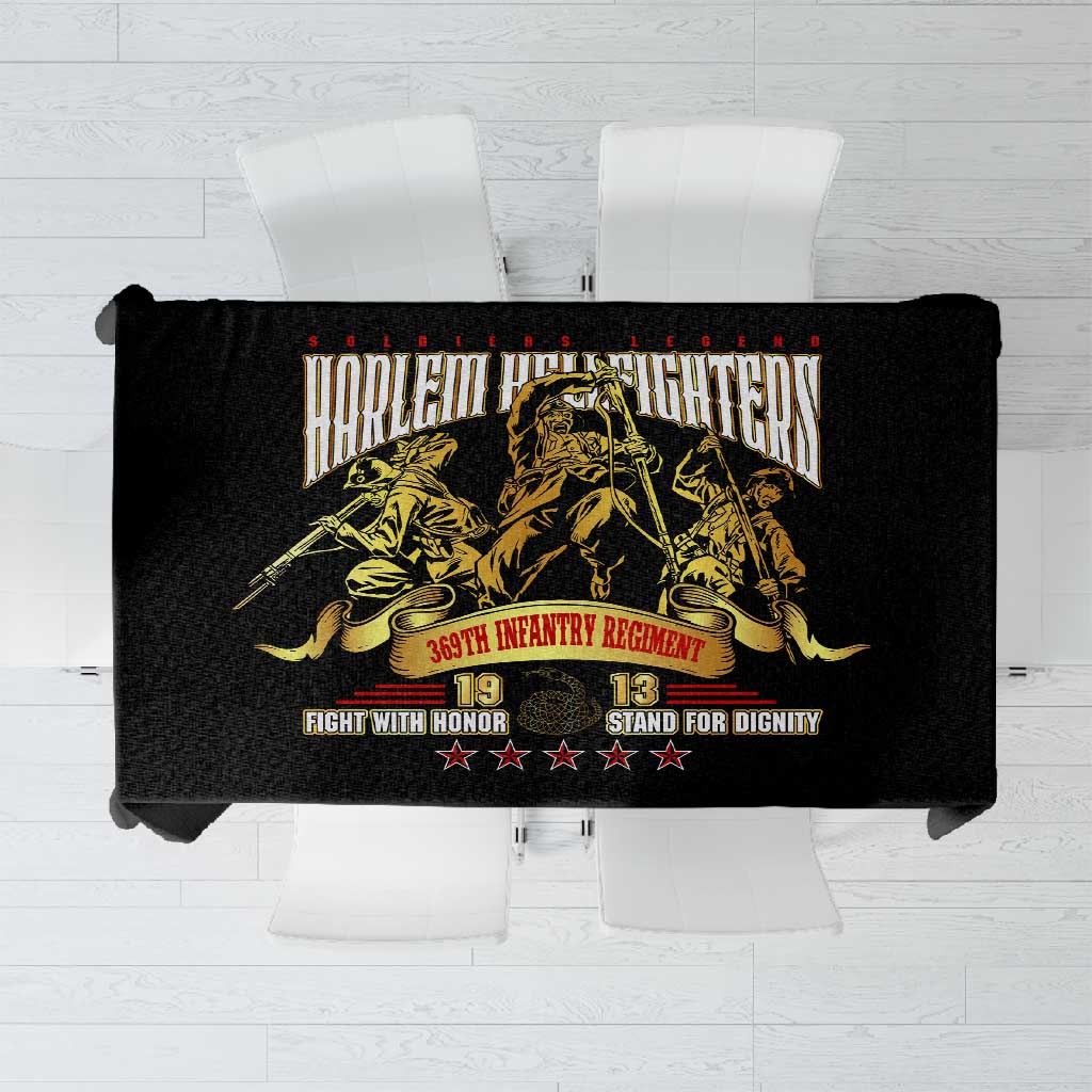 Harlem Hellfighters 1913 Tablecloth Fight with Honor, Stand for Dignity - 369th Infantry Regiment - African Pride