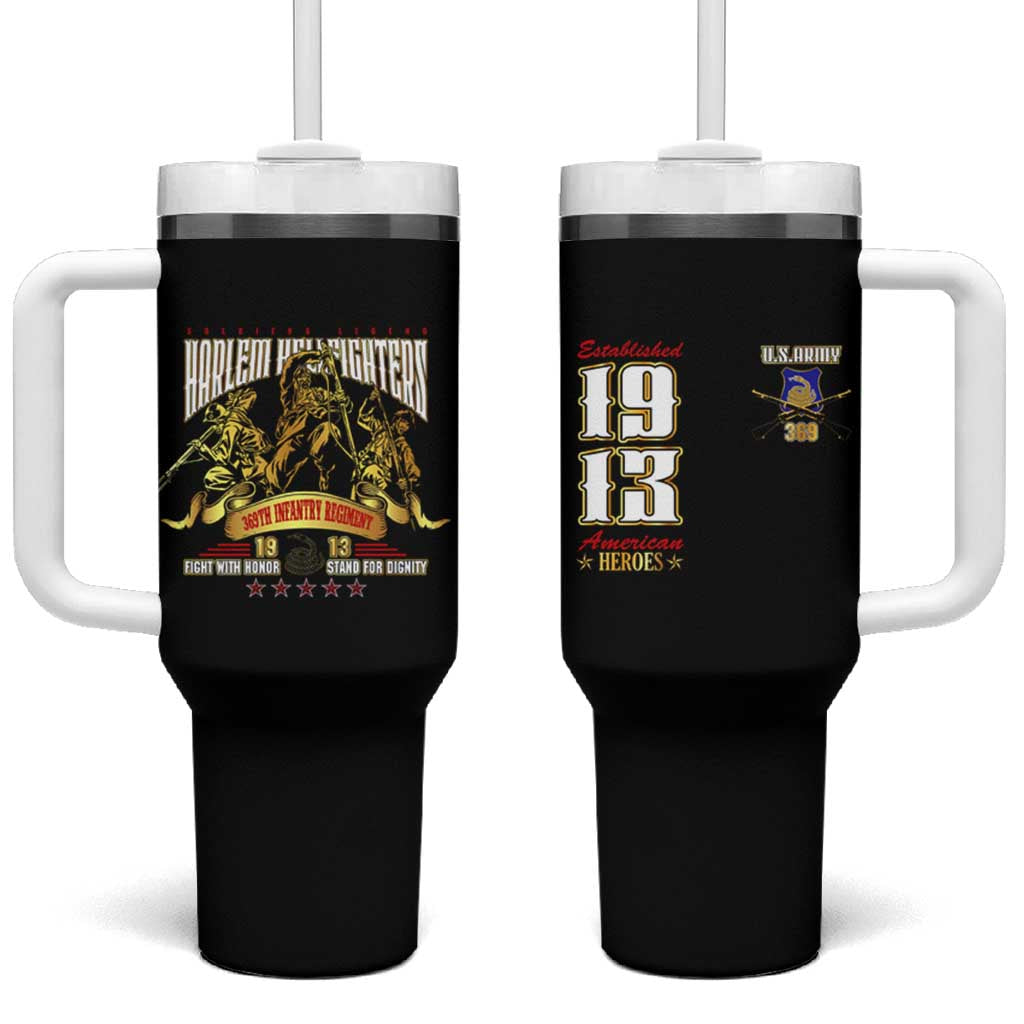 Harlem Hellfighters 1913 Tumbler With Handle Fight with Honor, Stand for Dignity - 369th Infantry Regiment - African Pride