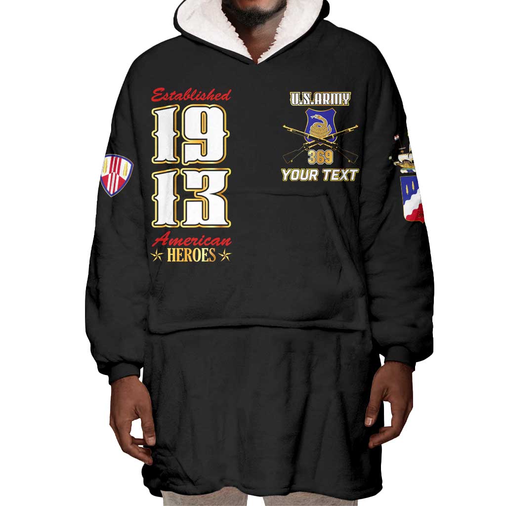Harlem Hellfighters 1913 Wearable Blanket Hoodie Fight with Honor, Stand for Dignity - 369th Infantry Regiment - African Pride