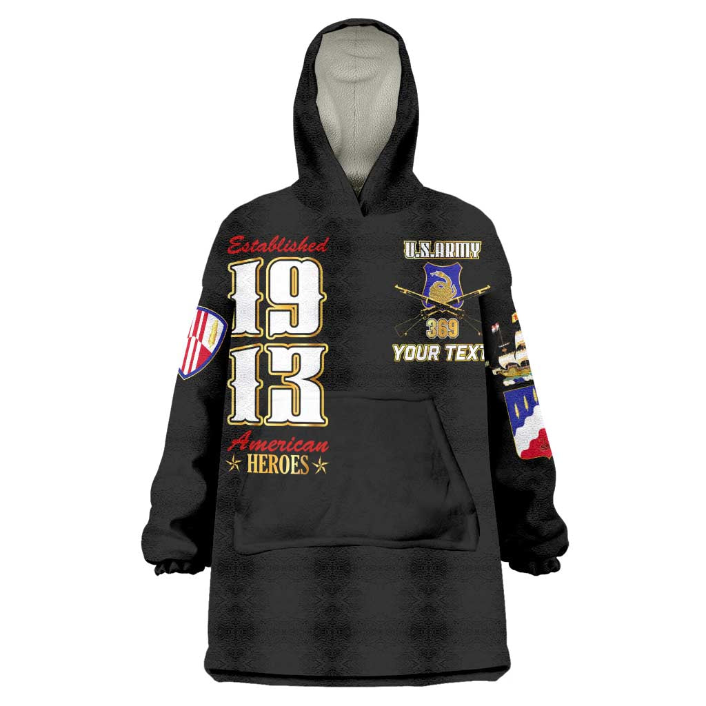Harlem Hellfighters 1913 Wearable Blanket Hoodie Fight with Honor, Stand for Dignity - 369th Infantry Regiment - African Pride