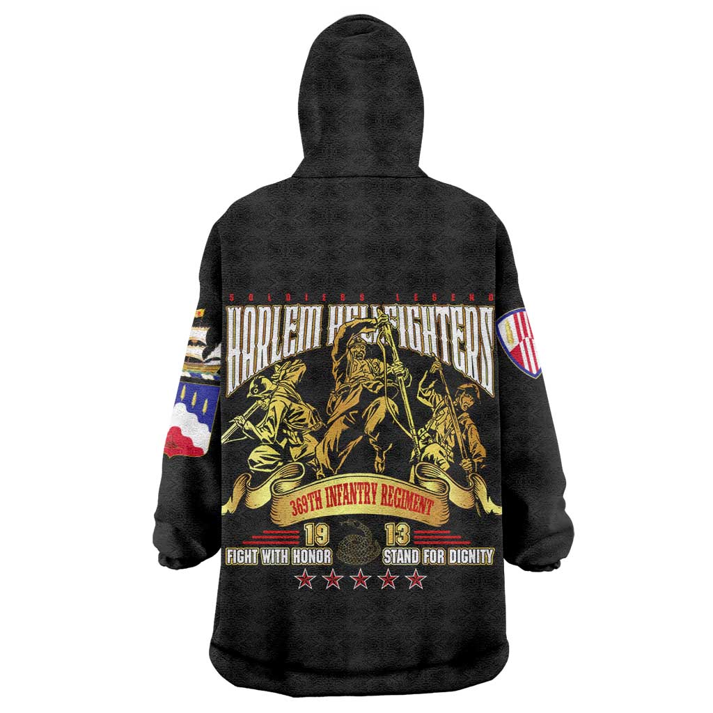 Harlem Hellfighters 1913 Wearable Blanket Hoodie Fight with Honor, Stand for Dignity - 369th Infantry Regiment - African Pride