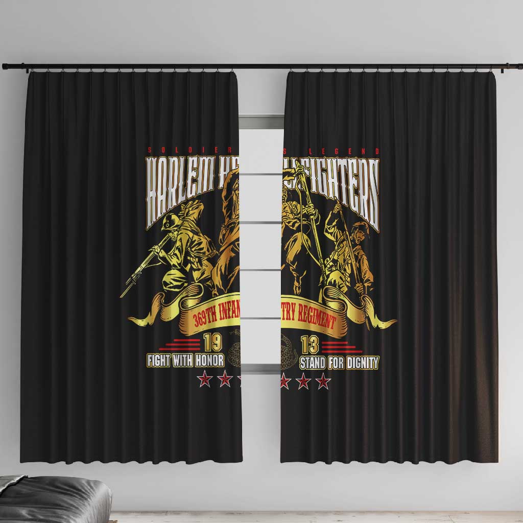 Harlem Hellfighters 1913 Window Curtain Fight with Honor, Stand for Dignity - 369th Infantry Regiment - African Pride